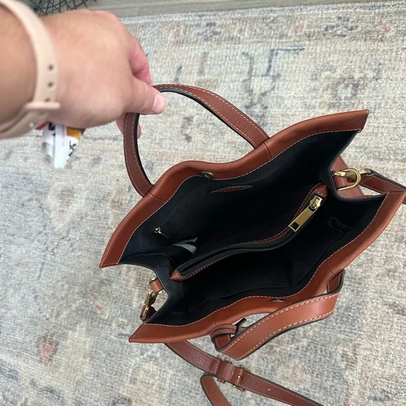 Fossil Brown Leather Tote Bag - Picture 3 of 4